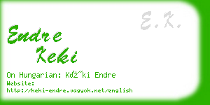 endre keki business card